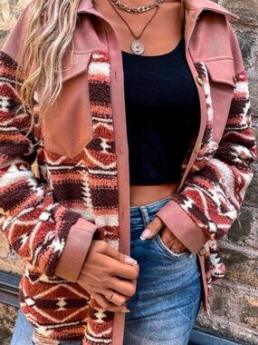 Pink shacket